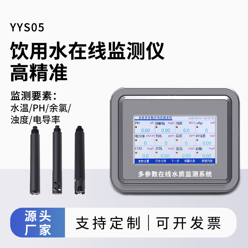飲用水水質監測參數(水溫、ph、余氯、濁度、電導率)